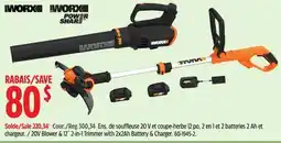 Canadian Tire 20V Blower & 12 2-in-1 Trimmer with 2x2Ah Battery & Charger offer