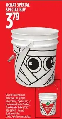 Canadian Tire Halloween Plastic Bucket, Food Grade, 2 Gal (7.5L) offer