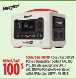 Canadian Tire Energizer Arc 300 Pro Portable Power Station offer