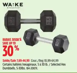 Canadian Tire Selected Hex Dumbbells, 5-30lbs offer
