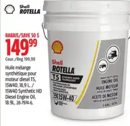 Canadian Tire 15W40 Synthetic HD Diesel Engine Oil offer