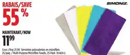 Canadian Tire Simoniz Multi-Purpose Microfibre Towels, 25-Pack offer