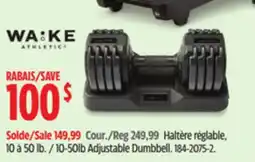 Canadian Tire 10-50lb Adjustable Dumbbell offer