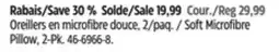 Canadian Tire oft Microfibre Pillow, 2-Pk offer