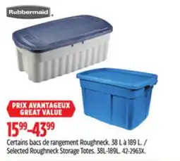 Canadian Tire Selected Rubbermaid Roughneck Storage Totes offer