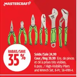 Canadian Tire Mastercraft High-Visibility Pliers and Wrench Set offer