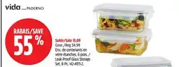 Canadian Tire Leak-Proof Glass Storage Set, 6-Pc offer