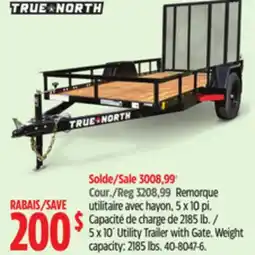 Canadian Tire TRUE NORTH 5 x 10´ Utility Trailer with Gate offer