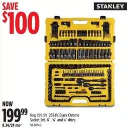 Canadian Tire Stanley 253-Pc Black Chrome Socket Set offer