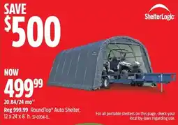 Canadian Tire ShelterLogic RoundTop Auto Shelter offer