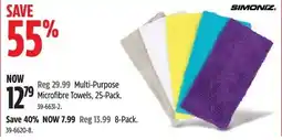 Canadian Tire Simoniz Multi-Purpose Microfibre Towels offer