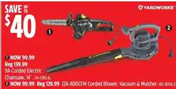 Canadian Tire Yardworks 9A Cored Electric Chainsaw, 14" offer