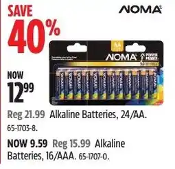 Canadian Tire Aoma alkaline batteries 24/aa offer