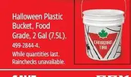 Canadian Tire Canadian tire halloween plastic bucket offer