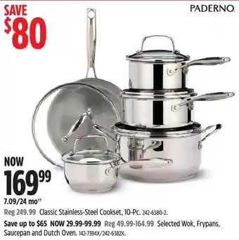 Paderno classic stainless-steel cookset