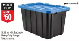 Canadian Tire Mastercraft 45L Stackable Heavy-Duty Storage Tote offer