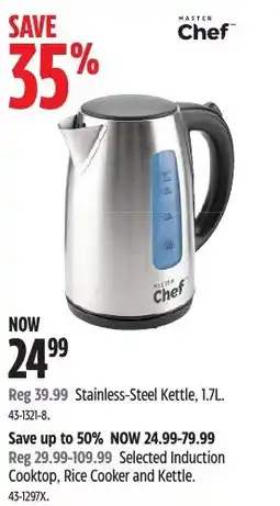 Canadian Tire Master Chef stainless steel kettle offer