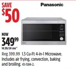 Canadian Tire Panasonic 1.3 Cu-Ft 4-in-1 Microwave offer