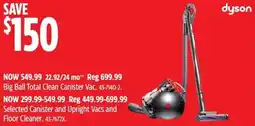 Canadian Tire dyson big ball total clean canister vac offer