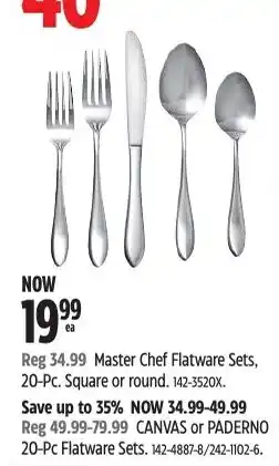 Canadian Tire Master Chef Flatware Sets offer