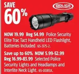 Canadian Tire Police Security Elite Trac Tact Handheld LED Flashlight offer