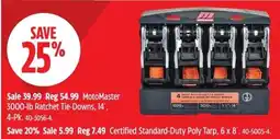 Canadian Tire MotoMaster 3000-lb Ratchet Tie-Downs offer
