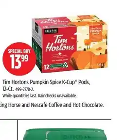 Canadian Tire Tim Hortons Pumpkin Spice K-Cup Pods offer