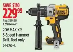 Canadian Tire DeWalt 20V MAX XR 3-Speed Hammer Drill offer