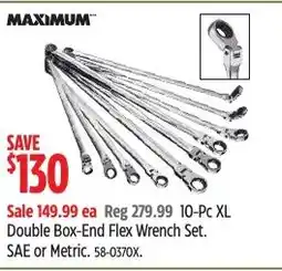 Canadian Tire Maximum Double Box-End Flex Wrench Set offer