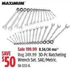 Canadian Tire Maximum 30-Pc Ratcheting Wrench Set. SAE/Metric. offer