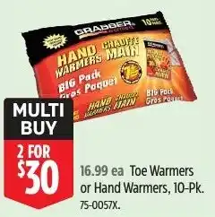 Canadian Tire Grabber hand warmers main offer