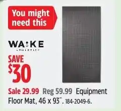 Canadian Tire Wake Athletics Floor Mat offer