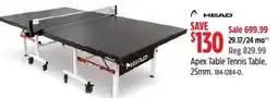 Canadian Tire Head apex table tennis table offer