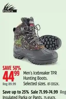 Canadian Tire Itasca Men's Icebreaker TPR Hunting Boots offer