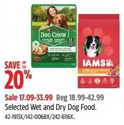 Canadian Tire Selected Wet and Dry Dog Food offer