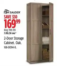Canadian Tire Sauder 2-Door Storage Cabinet. Oak. offer