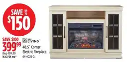 Canadian Tire Living 48.5" Corner Electric Fireplace offer
