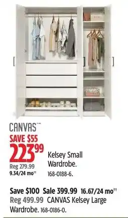 Canadian Tire Canvas kelsey small wardrobe offer