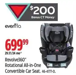 Canadian Tire everflo Revolve360 Rotational All-in-One Convertible Car Seat offer