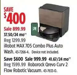 Canadian Tire iRobot MAX 705 Combo Plus Auto Wash offer