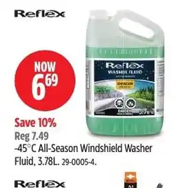 Canadian Tire Reflex -45°C All-Season Windshield Washer Fluid offer
