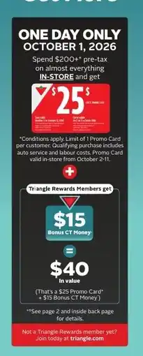 Canadian Tire In-store offer