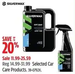 Canadian Tire Silverwax selected car care products offer