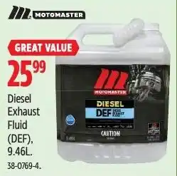 Canadian Tire Motomaster diesel exhaust fluid offer