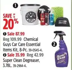 Canadian Tire Chemical Guys Car Care Essential Items Kit offer