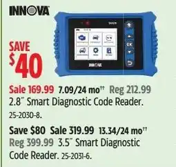 Canadian Tire Innova 2.8" Smart Diagnostic Code Reader offer
