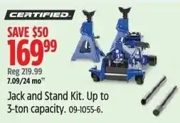 Canadian Tire Certified Jack and Stand Kit offer
