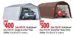 Canadian Tire Garage-in-a-Box Peak Shelter offer