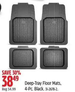 Canadian Tire Deep-Tray Floor Mats offer