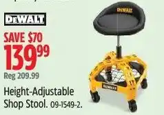Canadian Tire DeWalt height-adjustable shop stool offer